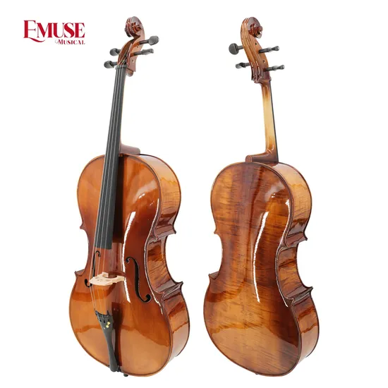 New Arrival Latest Design Solid Maple Student Antique Cello with Flame